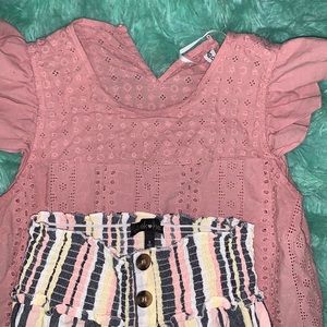 Blouse and matching pants outfit